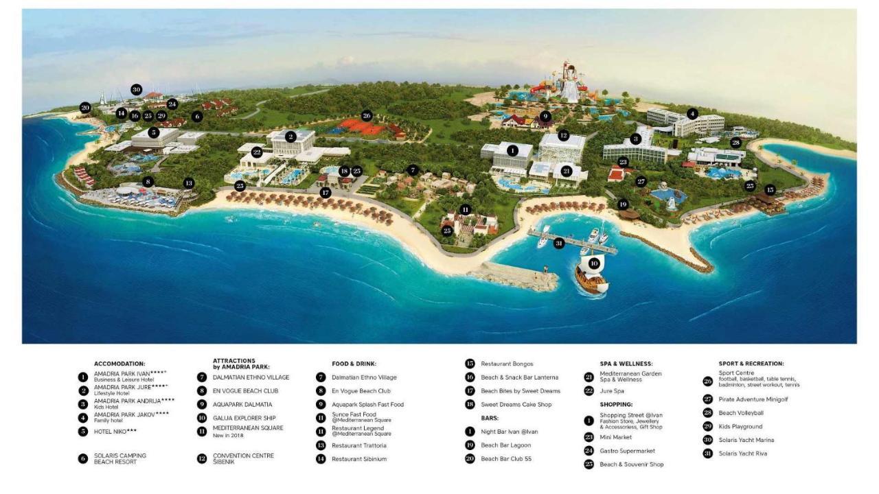 Amadria Park Beach Hotel Jure شيبينيك المظهر الخارجي الصورة